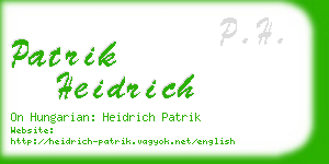 patrik heidrich business card